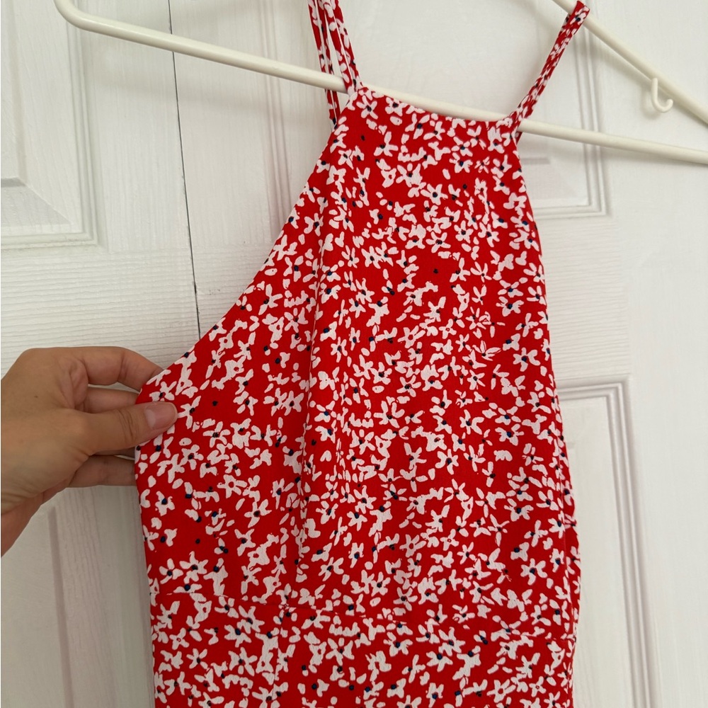 Zara Red and White Floral Mini Dress - Picture 2 of 6
